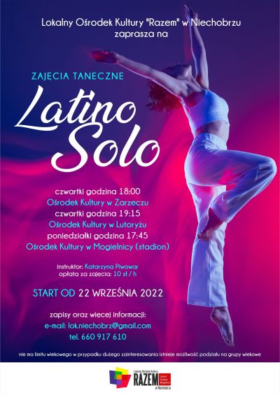 Plakat zajęcia Latino Solo